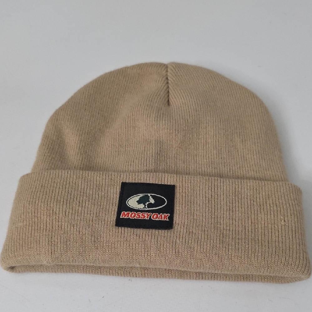 Mossy Oak Beige Knit Hat